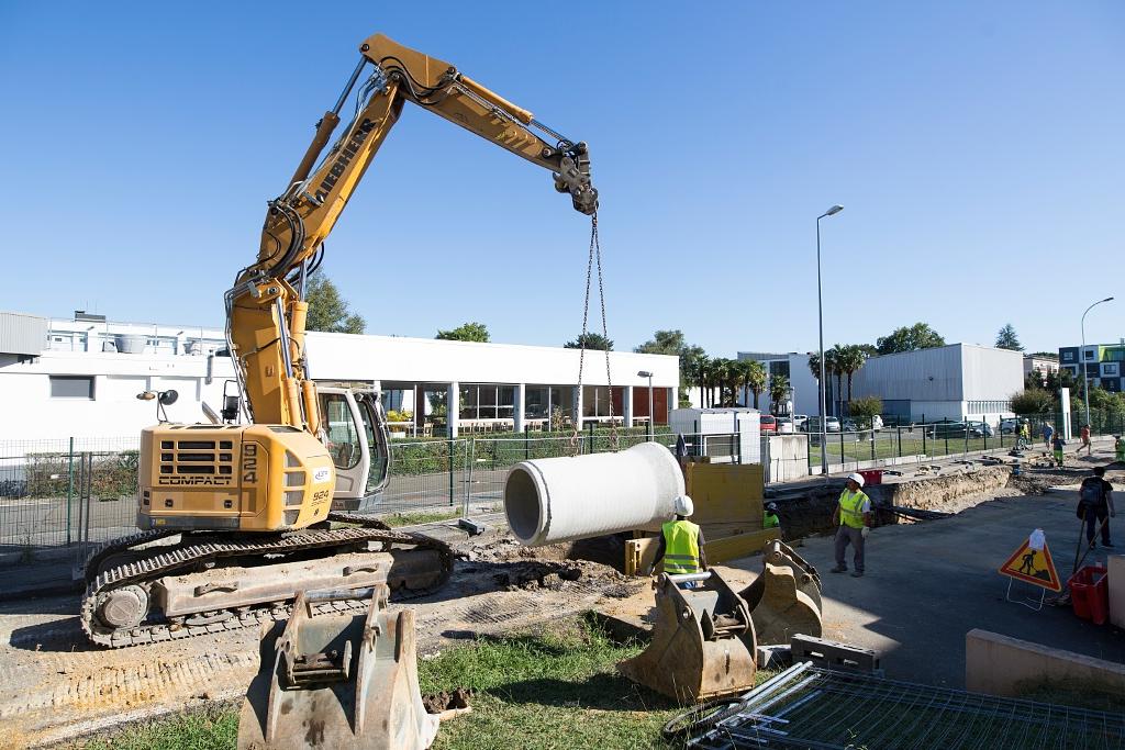 Sogeba Travaux Publics, réalisation, actualité, réseaux en grande profondeur, rue Pierre Angot